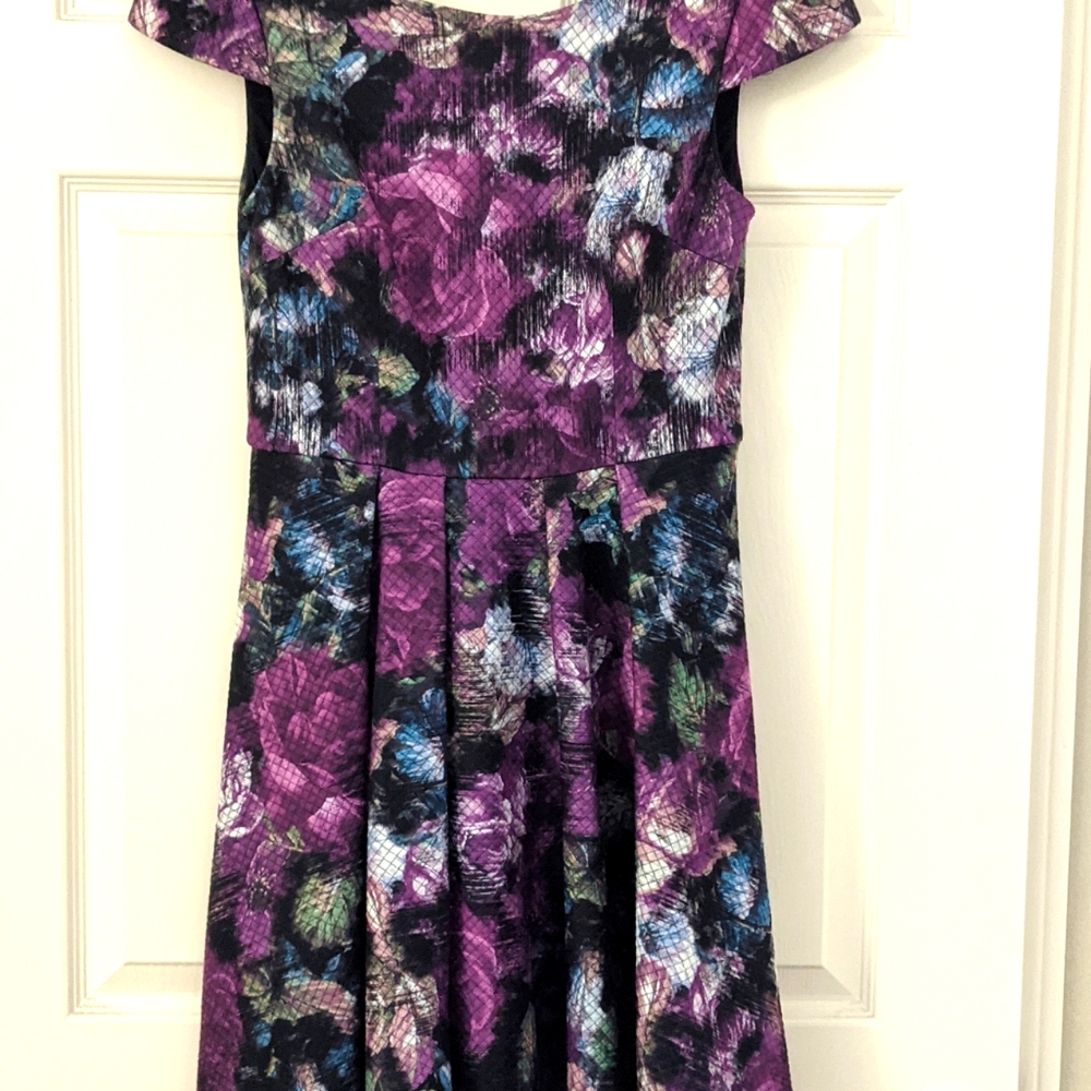 Betsey Johnson Purple Floral  Dress Size 6